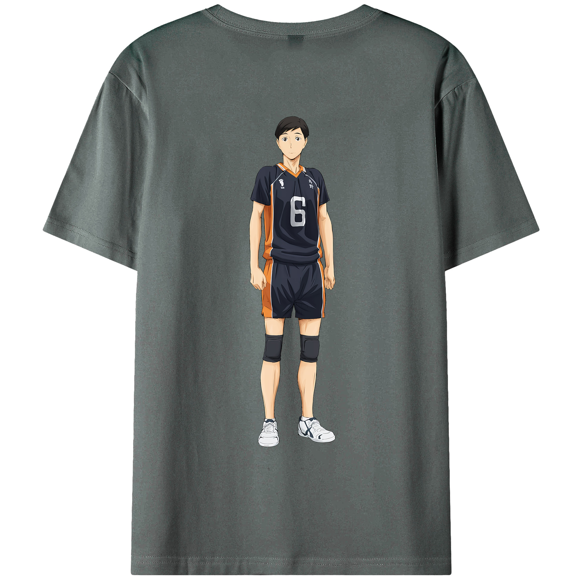 （画像用） ハイキュー!! Haikyu!! 綿100％ メンズ半袖Tシャツ（バックプリント） 通気性